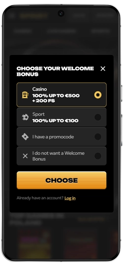 Choose Your Spinsy Casino Bonus