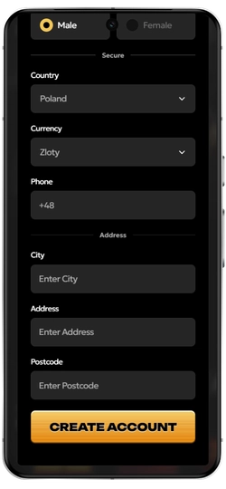 Create Your Account Spinsy Casino